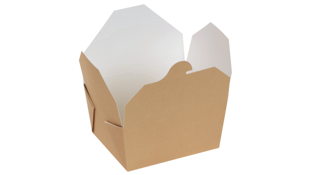 Naturesse Take away Box, braun/weiß, 110x125x65mm, 800ml