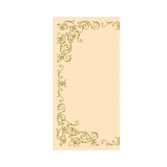 Linclass Mitteldecke, 80x80cm, 'Pomp' creme-gold