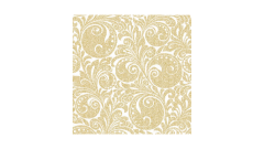 Linclass-Serviette, 40x40cm, 1/4-Falz, 'Jordan', weiß/gold