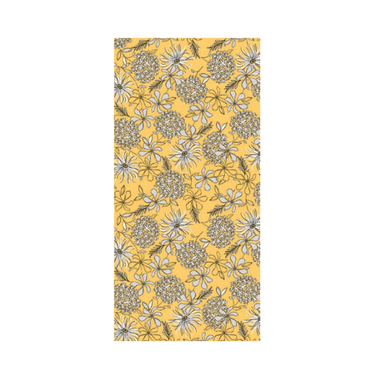 Linclass Mitteldecke, 80x80cm, 'Hilde' gelb-schwarz