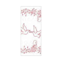 Linclass-Tischl&auml;ufer, 0,40x24m, 'Hochzeit' rosa-bordeaux