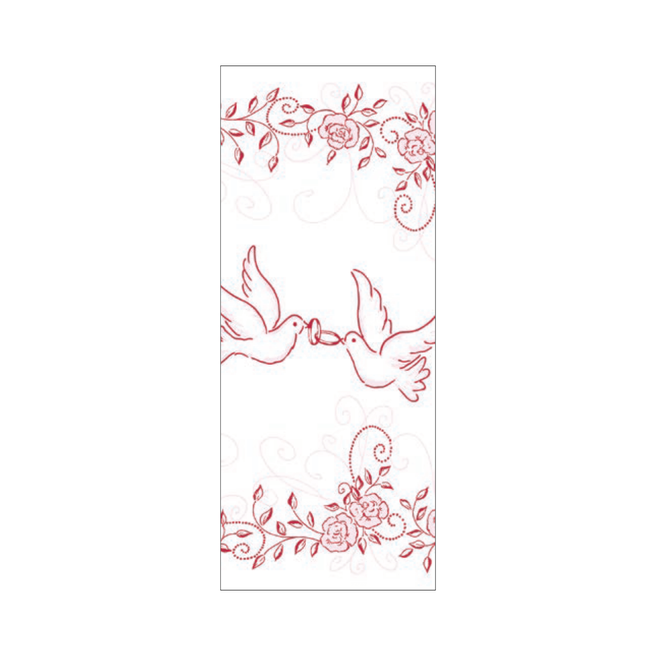 Linclass-Tischl&auml;ufer, 0,40x24m, 'Hochzeit' rosa-bordeaux