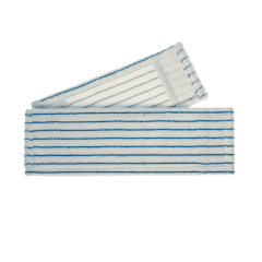Microfaser Borstenmopp, f&uuml;r PVC, Pakett und Laminat, wei&szlig;/blau, 40cm