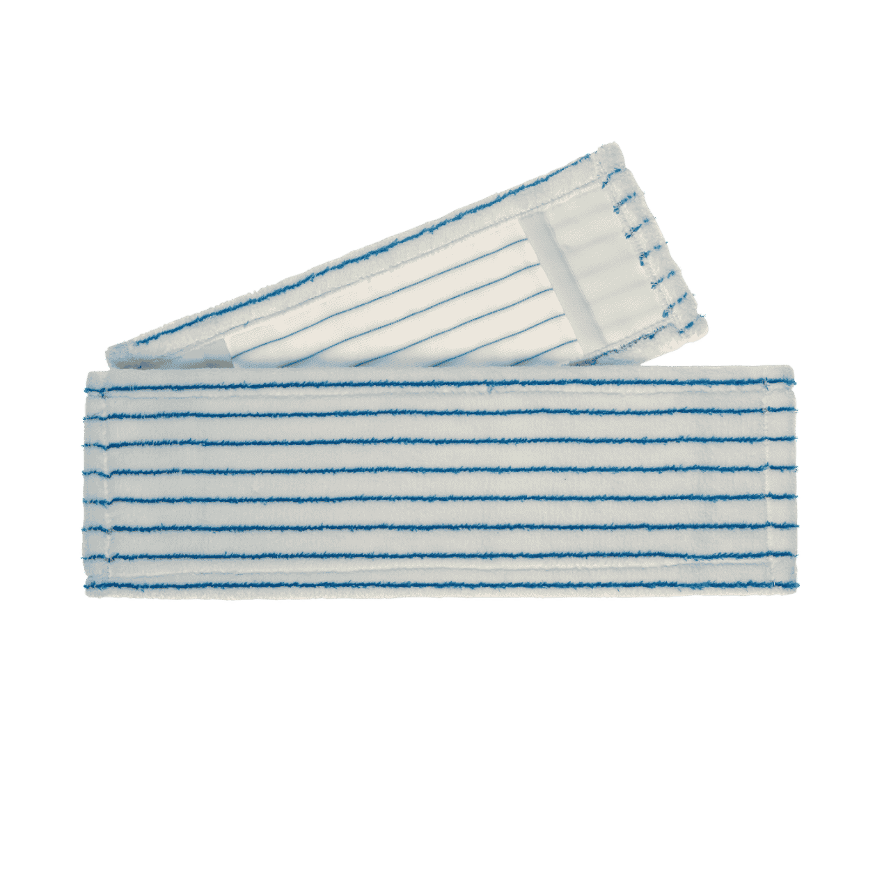 Microfaser Borstenmopp, f&uuml;r PVC, Pakett und Laminat, wei&szlig;/blau, 40cm