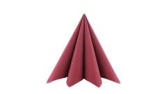 Mank-Softpoint-Serviette, 40x40cm 3-lagig, 1/4 Falz, bordeaux