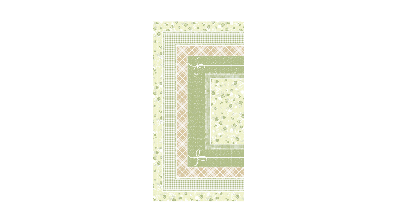 Linclass Mitteldecke, 80x80cm, 'Hermine' rosa-lime