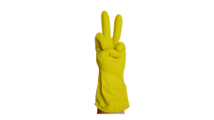 Gummi-Handschuhe, aus Latex gelb, Größe M (8)