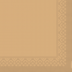 Mank-Zelltuch-Serviette,40x40cm,3-lagig, 1/4 Falz, Basic Sand