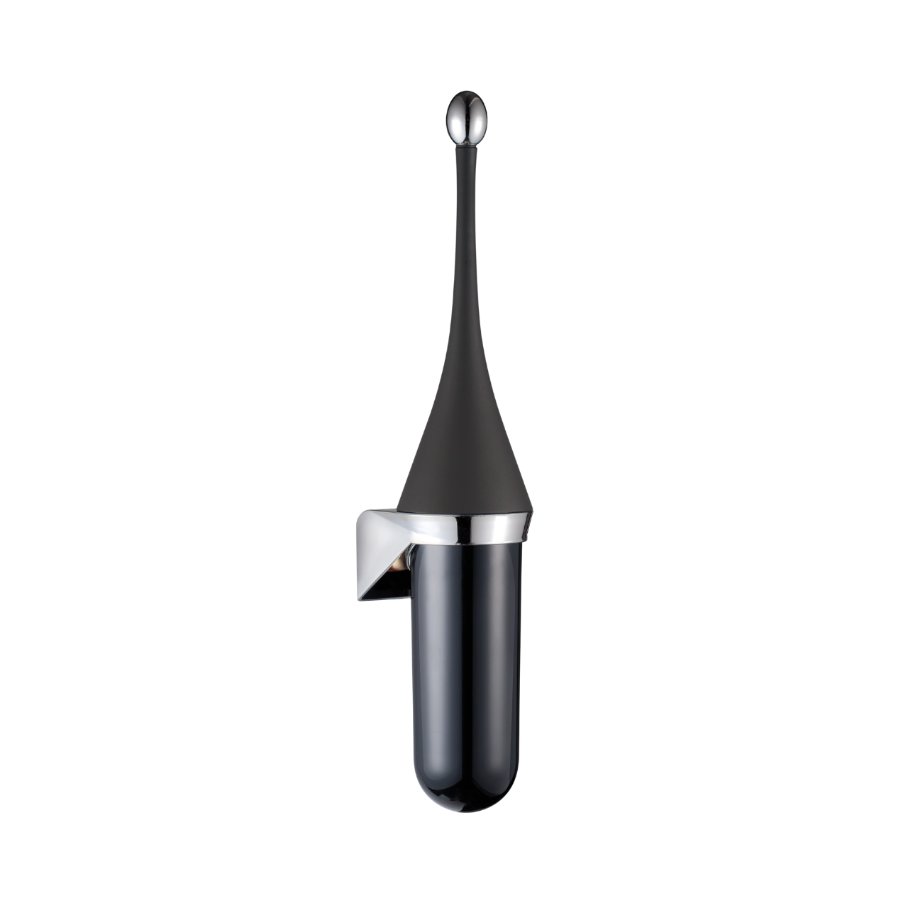 WC Wandgarnitur 'Colored-Edition' schwarz/chrome
