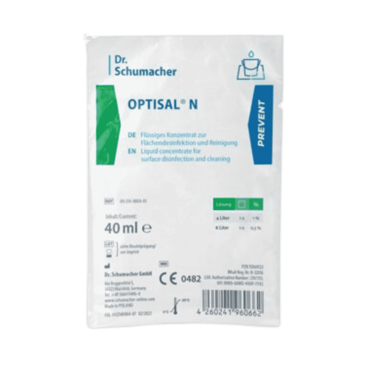 Fl&auml;chendesinfektion Optisal Plus, fl&uuml;ssig, 20g Sachet