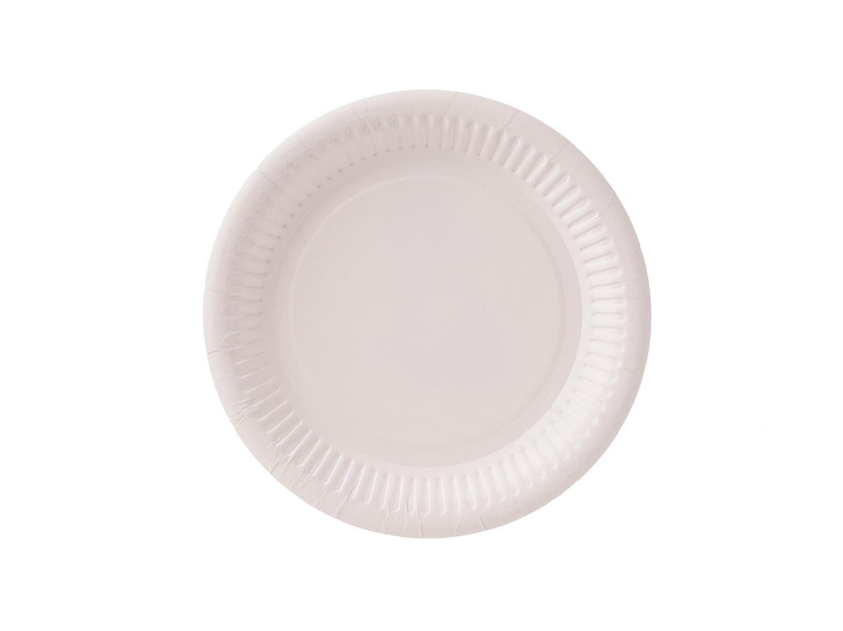Pappteller, rund, Ø 23cm weiß