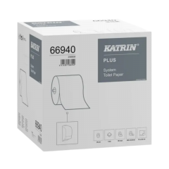 Katrin Plus, System Toilettenpapier hochwei&szlig; 2-lg, 800 Blatt/Rolle, 36 Ro.