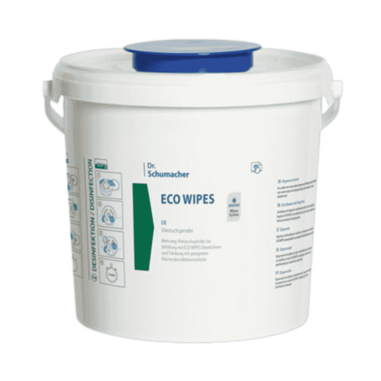 Vliestuchspender-Eimer-Eco-Wipes, Kunststoff, 5 Liter, wei&szlig;