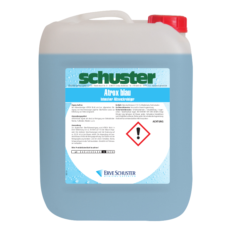 Fettlöser Atrox Blau, salmiakverstärkt, flüssig, klar, 10kg