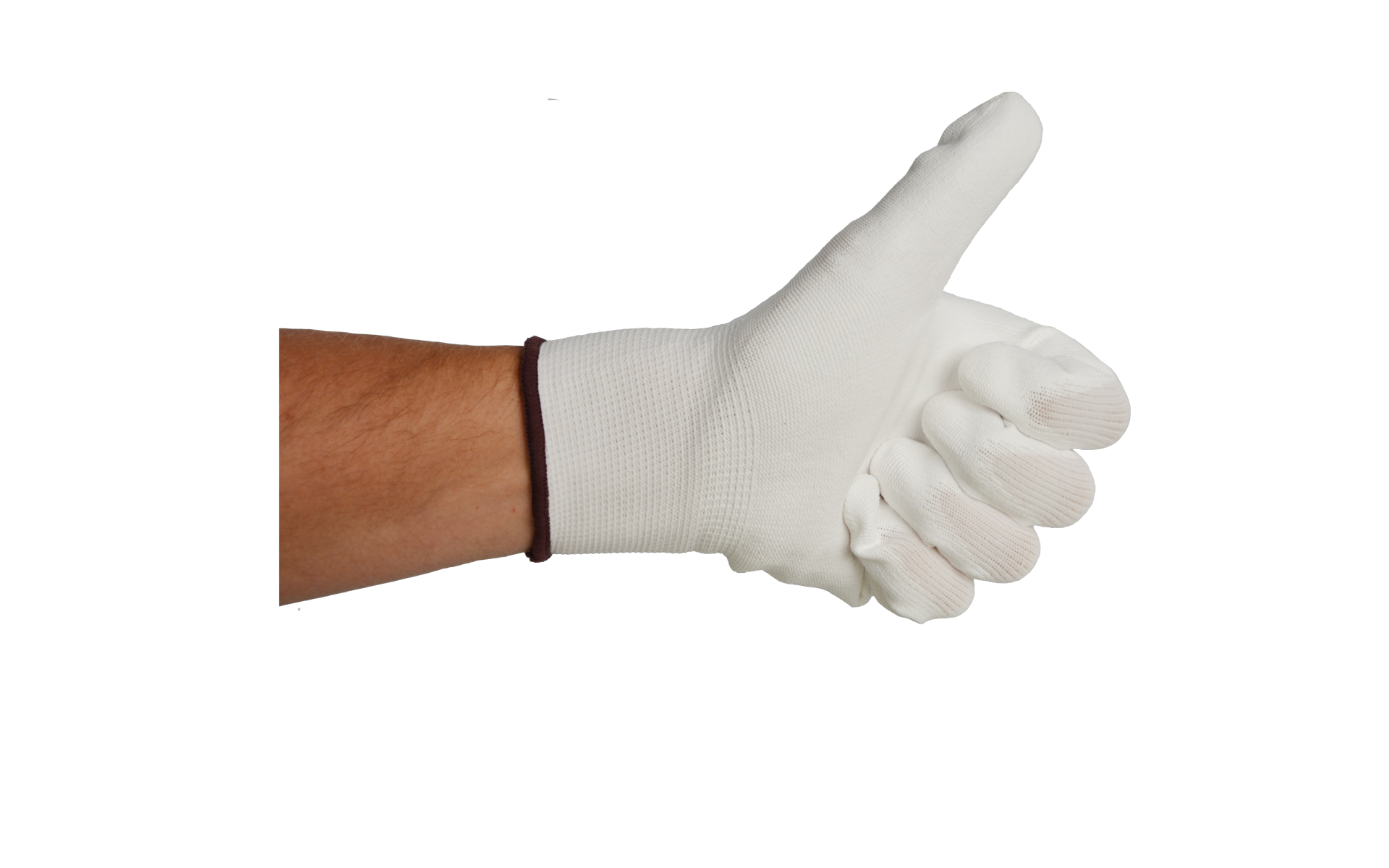 Nylon-Feinstrickhandschuh 'Solidstar', mit PU-Beschichtung, Größe 9, weiß