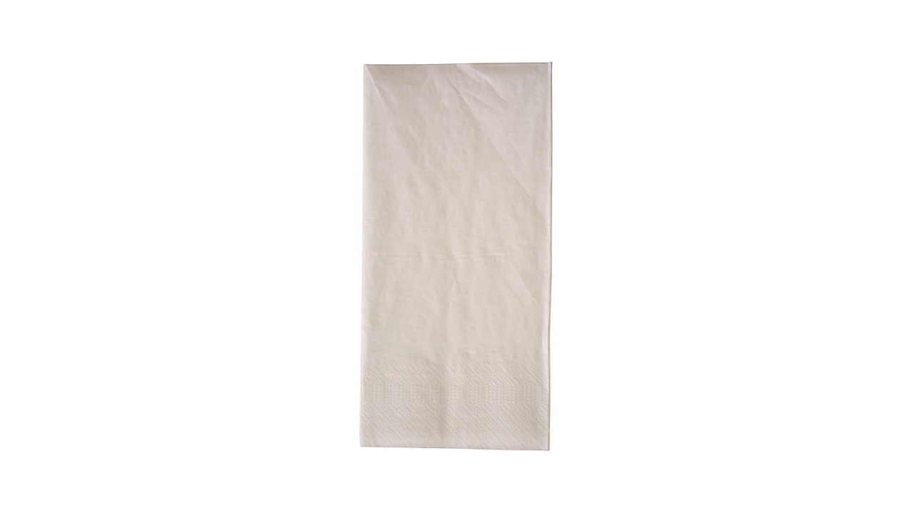 ASEO-Zelltuch-Serviette, 40x40cm, 2-lagig, 1/8 Kopffalz, wei&szlig;