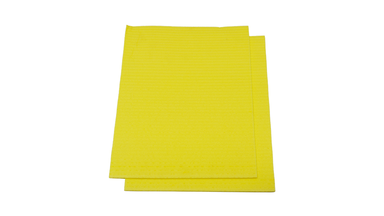 Schwammtuch, gro&szlig;, 30x25cm, vorgefeuchtet, gelb (10er)