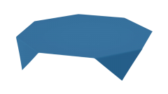 Dunicel-Mitteldecke, 84x84cm, dunkelblau