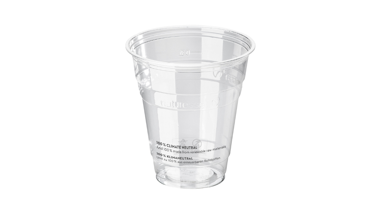 Naturesse Clear Cup, PLA, Ø96mm, 300ml/12oz, klar