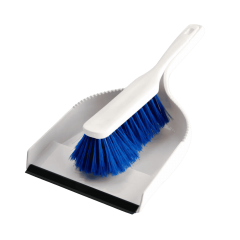 Hygiene Kehrgarnitur, HACCP, Schaufel mit Gummilippe, blau