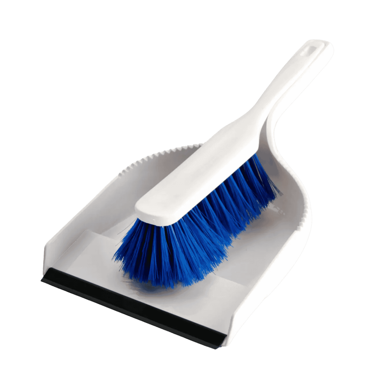 Hygiene Kehrgarnitur, HACCP, Schaufel mit Gummilippe, blau
