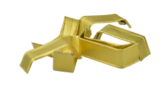 Verschluss-Clipse, Länge 50mm, uni-gold