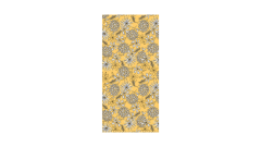 Linclass-Mitteldecke, 80x80cm, 'Hilde' gelb-schwarz