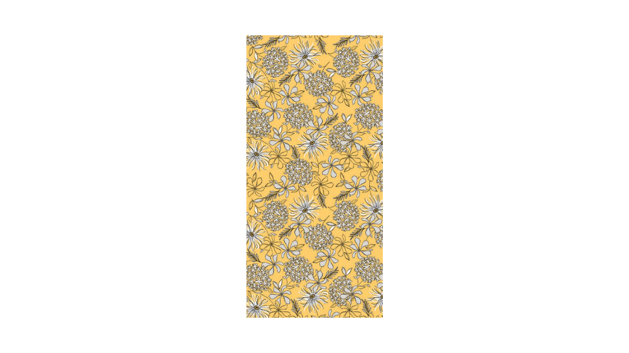 Linclass-Mitteldecke, 80x80cm, 'Hilde' gelb-schwarz