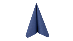 Deluxe-Serviette, 40x40cm, 4-lagig, 1/4 Falz, blau