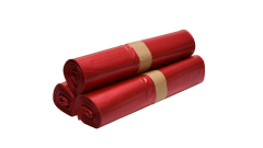 LDPE M&uuml;llsack, 120 Liter, 700x1100mm, rot, St&auml;rke 39&micro;