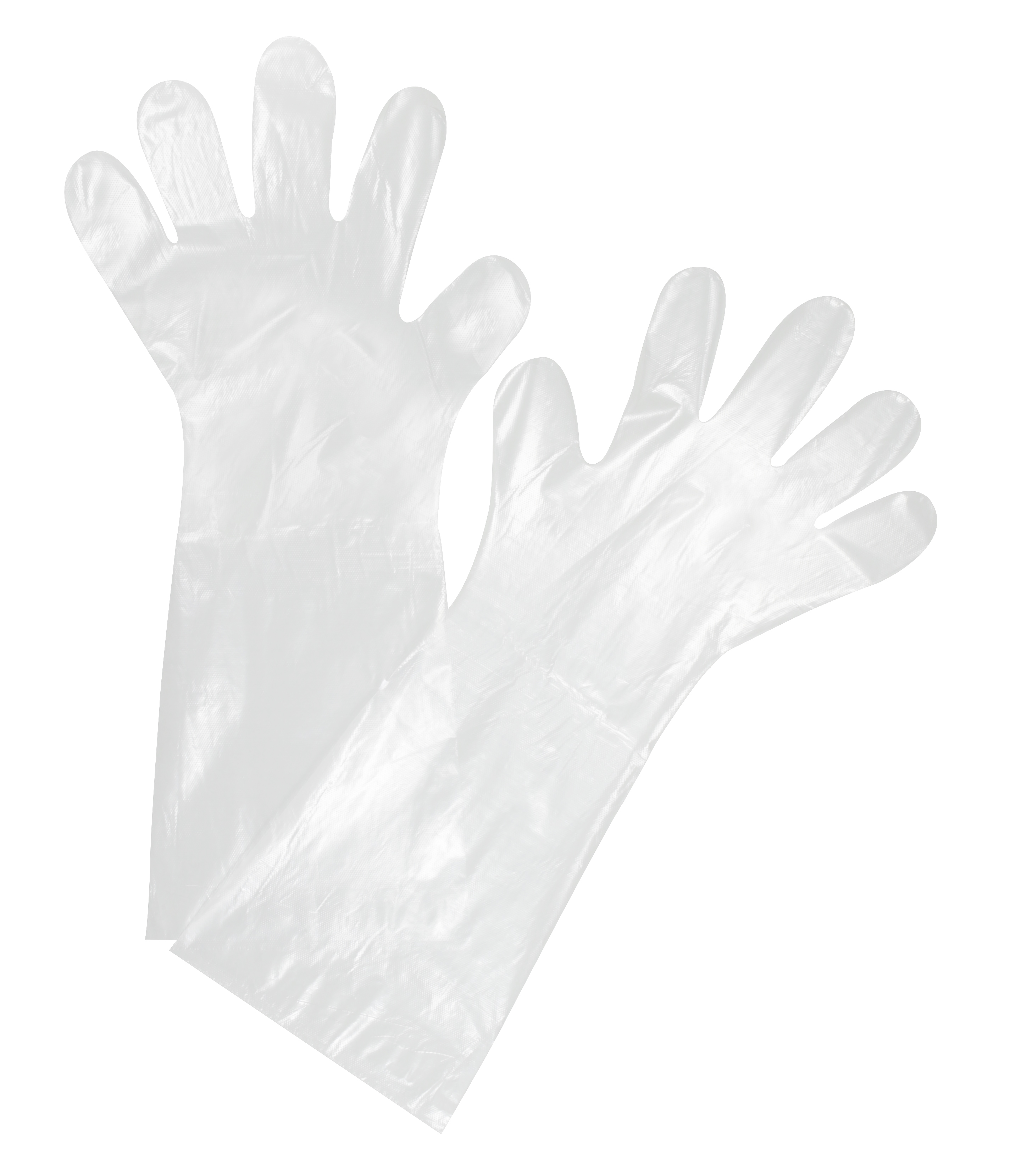 PE-Handschuhe gehämmert, 300mm, blau, (Beutel), Größe L