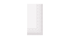 Mank-Zelltuch-Serviette,33x33cm,3-lagig, 1/8 Kopffalz, weiß