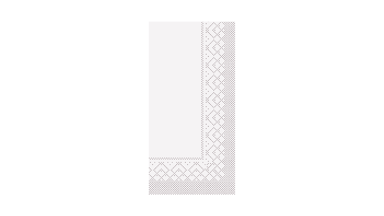 Mank-Zelltuch-Serviette,33x33cm,3-lagig, 1/8 Kopffalz, weiß