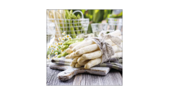 Zelltuch-Serviette, 33x33cm, 3-lagig, 1/4-Falz, 'Bound of Asparagus'