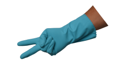 Gummi-Handschuhe, aus Latex Lebensmittelgeeigent, blau, Größe M (8)
