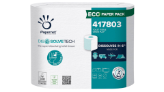 Papernet Superior,Toilettenpapier,wei&szlig; 1-lagig, 850 Blatt/Rolle -Dissolve Tech-