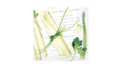 Zelltuch-Serviette, 40x40cm, 3-lagig, 1/4 Falz, 'Asparagus'
