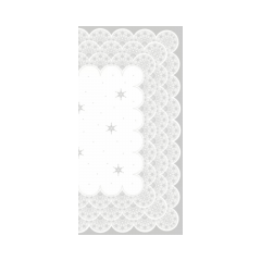 Linclass Mitteldecke, 80x80cm, ''Saphira'' grau/silber
