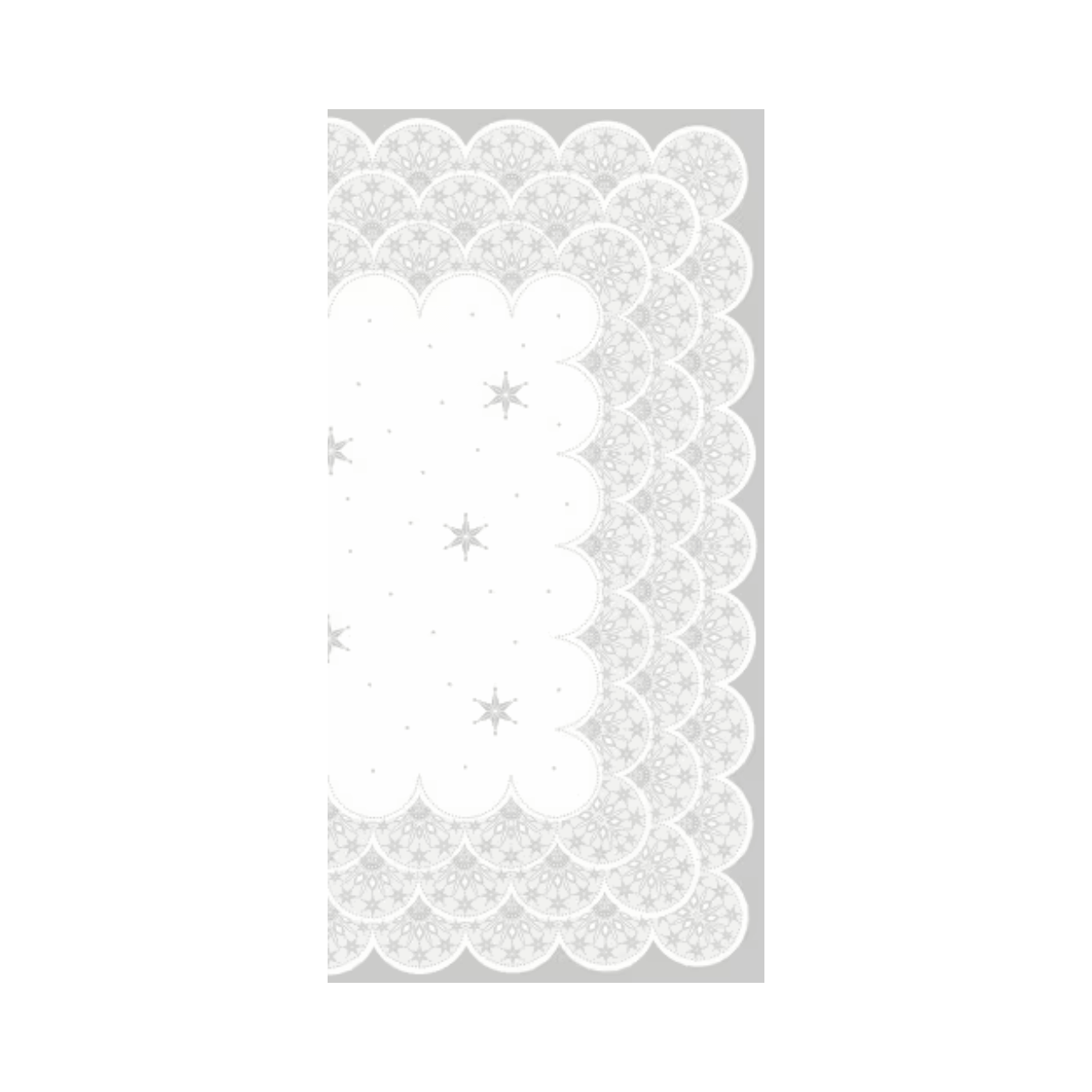 Linclass Mitteldecke, 80x80cm, ''Saphira'' grau/silber