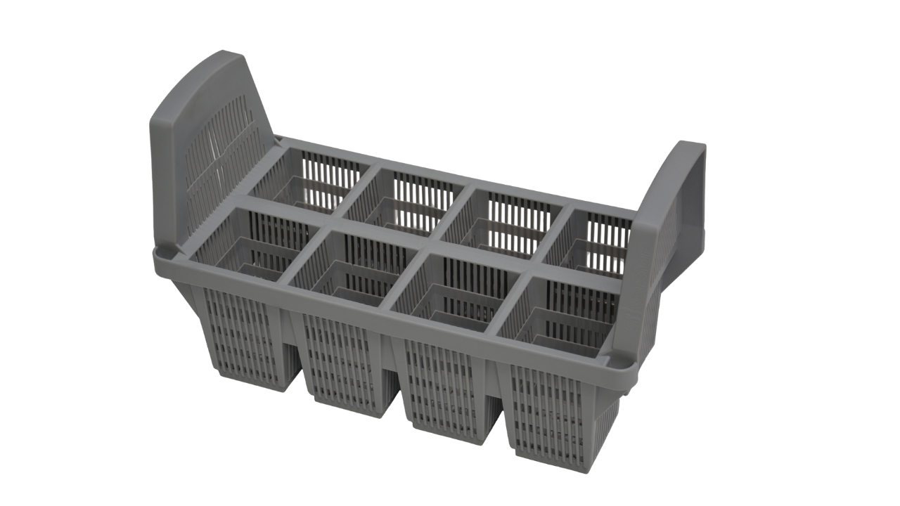 Besteckkorb Silverstar, für gewerbliche Spülmaschinen, Kunststoff, grau
