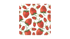 Zelltuch-Serviette, 33x33cm, 3-lagig, 1/4-Falz, 'Strawberries'