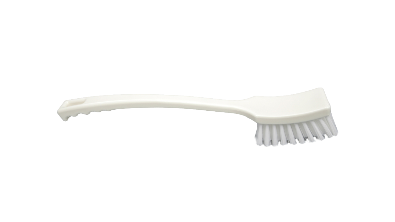 Hygiene-Stielbürste, HACCP, hart, 410x45mm, langer Griff, weiß