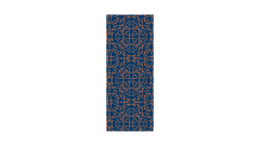 Linclass-Tischläufer, 0,40x24m, ''Claudio' blau-braun