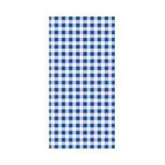 Linclass Mitteldecke, 80x80cm, 'Karo' blau