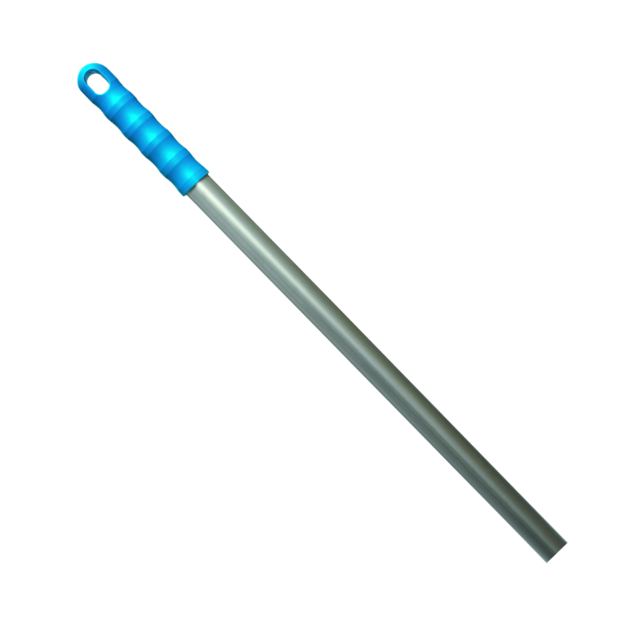 Aluminiumstiel,mit Griff blau,f. Klapp- halter,L&auml;nge 1400mm,&Oslash;23,5mm, alu