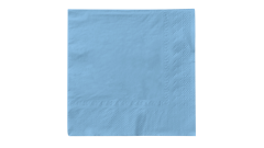 Mank-Zelltuch-Serviette, 40x40cm, 3-la., 1/4 Falz, hellblau