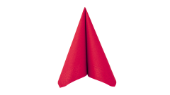 Deluxe-Serviette, 40x40cm, 4-lagig, 1/4 Falz, rot