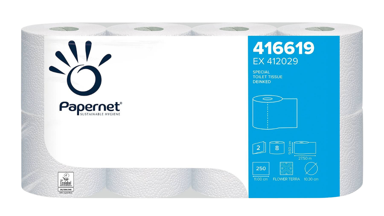 Papernet Special, Toilettenpapier wei&szlig;, 2-lagig, 250 Blatt/Rolle