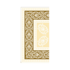 Linclass Mitteldecke, 80x80cm, 'Pascal' gold-creme