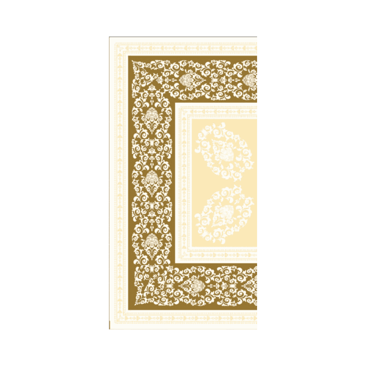 Linclass Mitteldecke, 80x80cm, 'Pascal' gold-creme